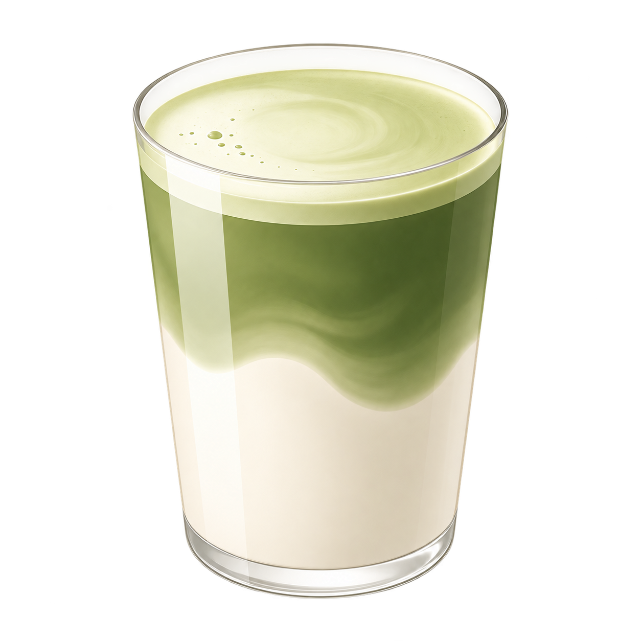 Illustrated matcha latte