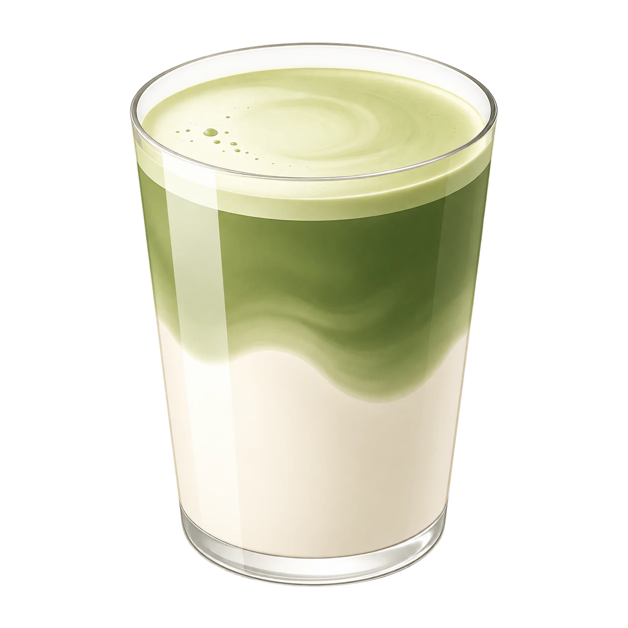 Illustrated matcha latte